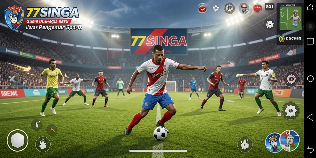 Tampilan gameplay seru di 77SINGA dengan aksi olahraga intens.