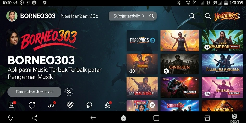 Tampilan gameplay <strong>BORNEO303</strong> yang menampilkan fitur musik interaktif.