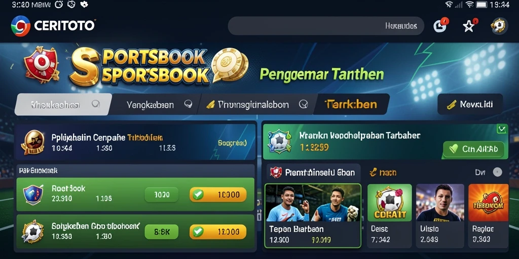 Tampilan gameplay menarik dari aplikasi Sportsbook CERITOTO.
