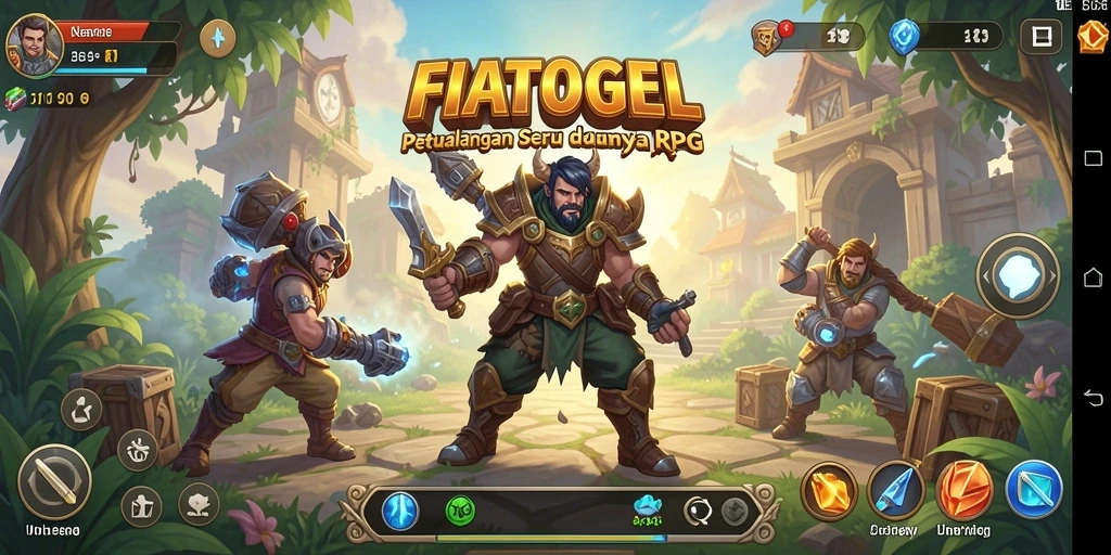 Tampilan gameplay seru di dunia fantasi FIATOGEL.