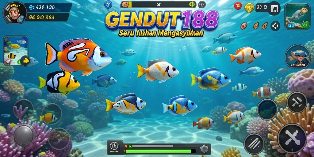 Screenshot utama GENDUT188 menampilkan gameplay tembak ikan yang mendebarkan.