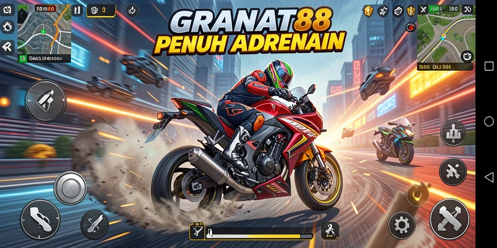 Gameplay seru balapan motor dalam GRANAT88.