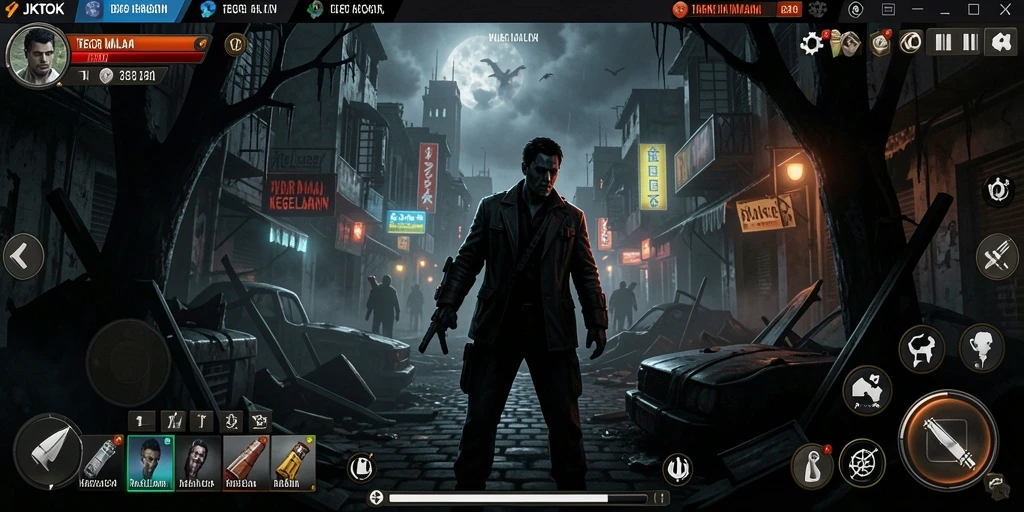 Screenshot menunjukkan gameplay menegangkan dalam suasana Horror.