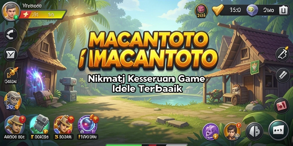 Tampilan gameplay MACANTOTO dengan animasi Idle yang menarik.