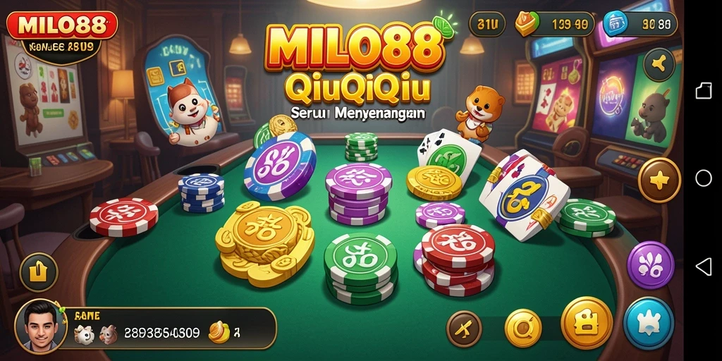 Tampilan menarik gameplay QiuQiu di MILO88.