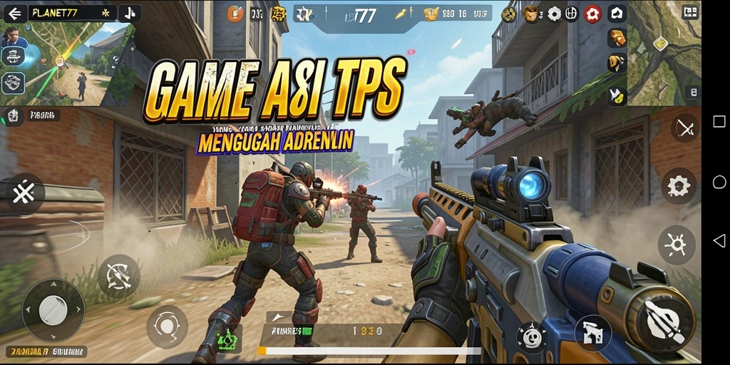 Tampilan mendebarkan gameplay TPS di PLANET77.