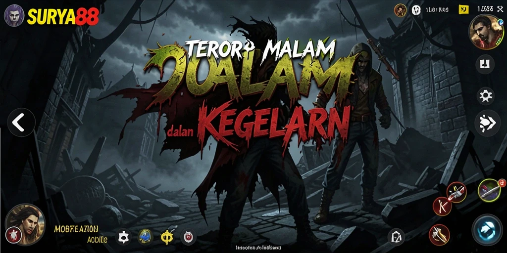 Gameplay <strong>SURYA88</strong> menampilkan suasana mencekam dan monster menakutkan.