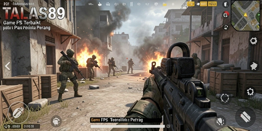 Tampilan gameplay TALAS89 yang menegangkan dan seru di medan perang.