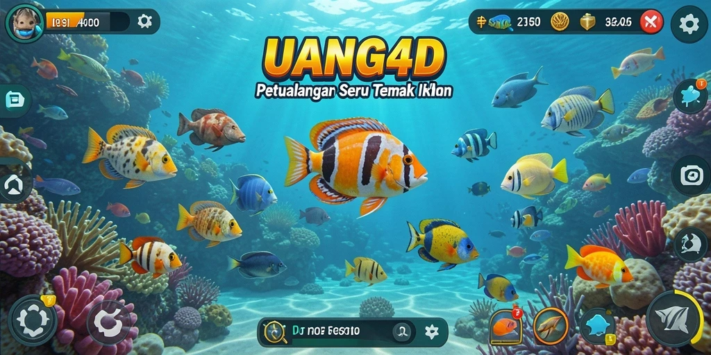 Screenshot gameplay UANG4D yang menampilkan aksi menembak ikan yang seru.